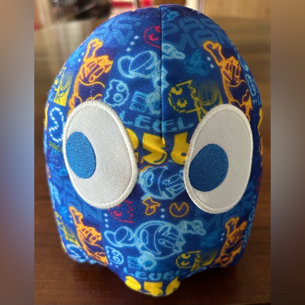 Pac-Man Sticker Bomb Ghost 7" Nanco Plush Toy Stuffed 80's Video Game Bandai